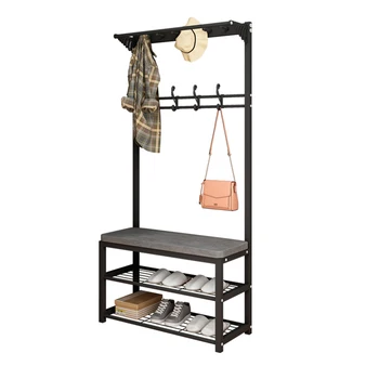 

Shoe-changing stool hanger hanger home entrance coat rack small entrance can sit shoe cabinet soft bag shoe rack