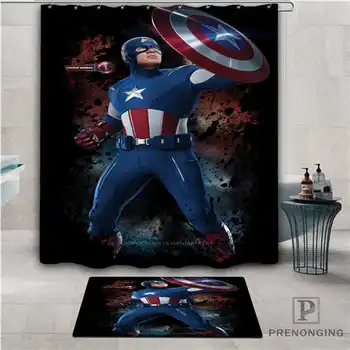 

Custom captain_america (1) Waterproof Shower Curtain Doormat Home Bath Bathroom Polyester Fabric Multi Sizes#2019-1-06-13