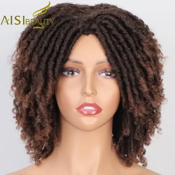 

AISI BEAUTY Synthetic Dreadlock Crochet Twist Wigs Soft Short Curly Wigs for Black Women Natural Middle and Partial Hair