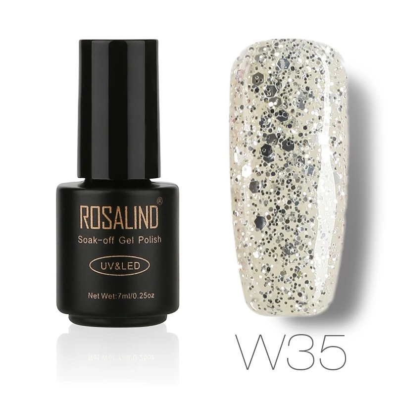 W35 ROSALIND Гель-лак для ногтей гибридные Лаки впитывающие гель для ногтей полуперманентный гель основа верхнее покрытие лак для ногтей для маникюра - Цвет: W35