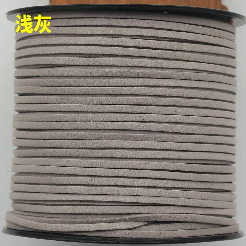 100 Yards Faux Suede Cord Leather Macrame Braided DIY Handmade Beading Bracelet Jewelry Making Flat Thread Flower wrapping Rope