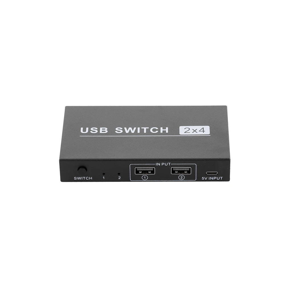 USB коммутатор 2x4 периферийный коммутатор 2 компьютера обмен 4 USB устройства USB2.0 концентратор для мыши/камеры/принтера с 2 USB кабель