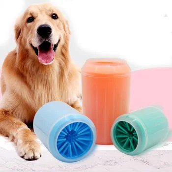 

Portable Dog Paw Cleaner Pet Foot Wash Cup Dog Washer Foot Artifact Silicone Pet Foot Cleaner Cup Cleaning Tool
