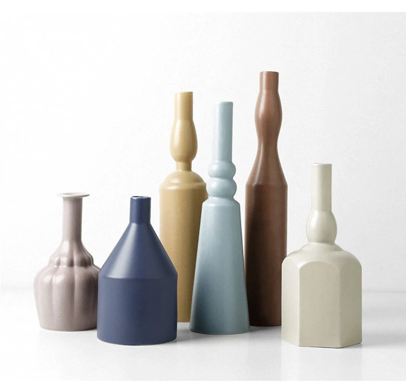 Геометрическая ваза для цветов, керамическая ваза Morandi, украшение для дома, аксессуары, современное искусство, ваза, Свадебный декор, подарок, держатель для растений