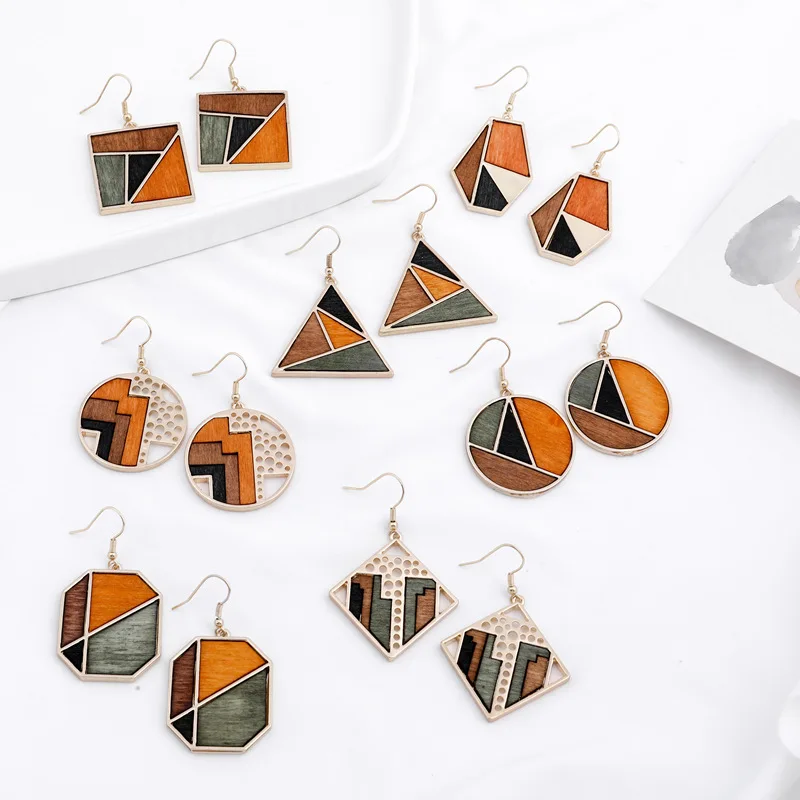 Legenstar новые круглые деревянные висячие серьги Boho ювелирные изделия для женщин