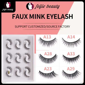 

9 pairs Faux Mink Eyelashes False Lashes Chemical fiber eyelashes Fake Eyelash Extension Make Up Cilios Thick Lash