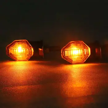

4x Motorcycle Turn Signal Amber LED Indicator For Honda Harley 4 X Turn Signal Lights For Dirt Bike And Street Bike