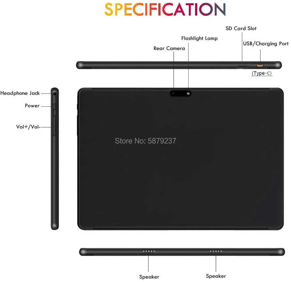 US $106.69 Newest Google Android Tablet 10 inch Octa Core 3GB RAM 32GB Storage Android 90 Pie 4G LTE Network 5G WiFi 1280x800 IPS Screen