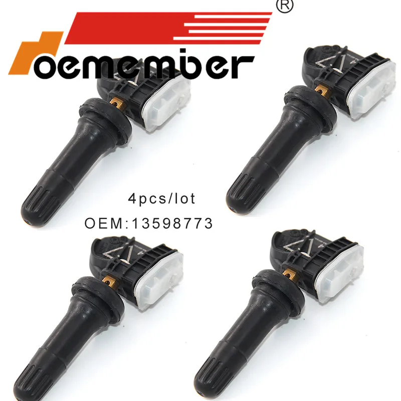 Oember 4 шт. датчик давления в автомобильных шинах 13598773 TPMS система мониторинга для Cadillac CT6 XT5 SRX Chevrolet Malibu Opel 315 МГц - Цвет: Four pieces