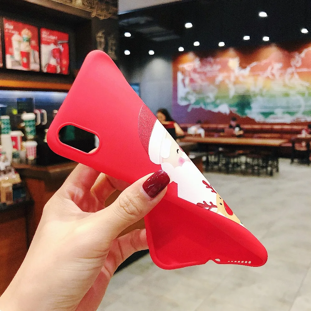 Christmas Shockproof Case For Apple iPhone 12 11 Pro Max mini 7 8 6 6S Plus X XR XS MAX SE 2020 5 5S Liquid Silicone Cases Cover