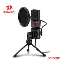 Redragon GM100 Seyfert Omni конденсаторный микрофон со штативом аудио 3,5 мм Компьютерная студия для ПК телефон караоке запись телефона Redragon GM100 Seyfert Omni конденсаторный микрофон со штативом аудио 3,5 мм Компьютерная студия для ПК телефон караоке запись телефона