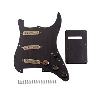 

Prewired Pickguard Plate SSS Pickup with Back Cover Set for Electric Guitar