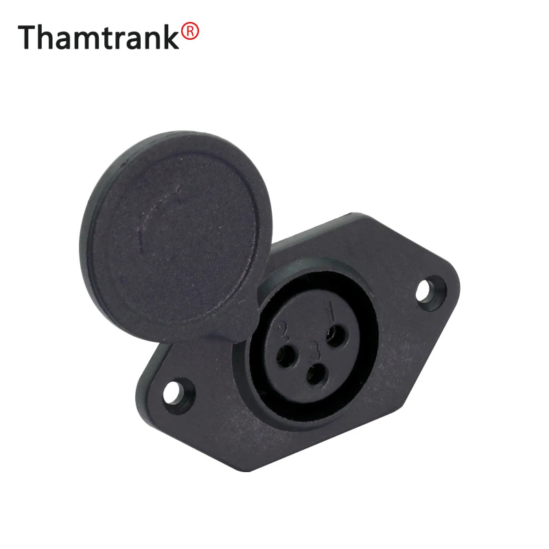 1 шт. разъем XLR черный пластиковый 3 контактный папа/мама с пылезащитной