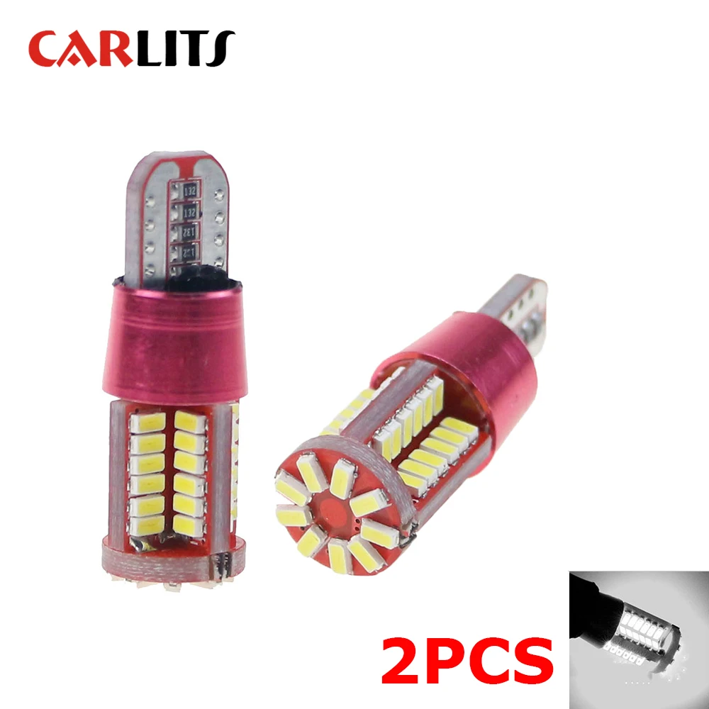 2 шт. Автомобильные светодиодные лампы T10 W5W 194 2825 Canbus без ошибок 57 SMD 4014 Сверхъяркие