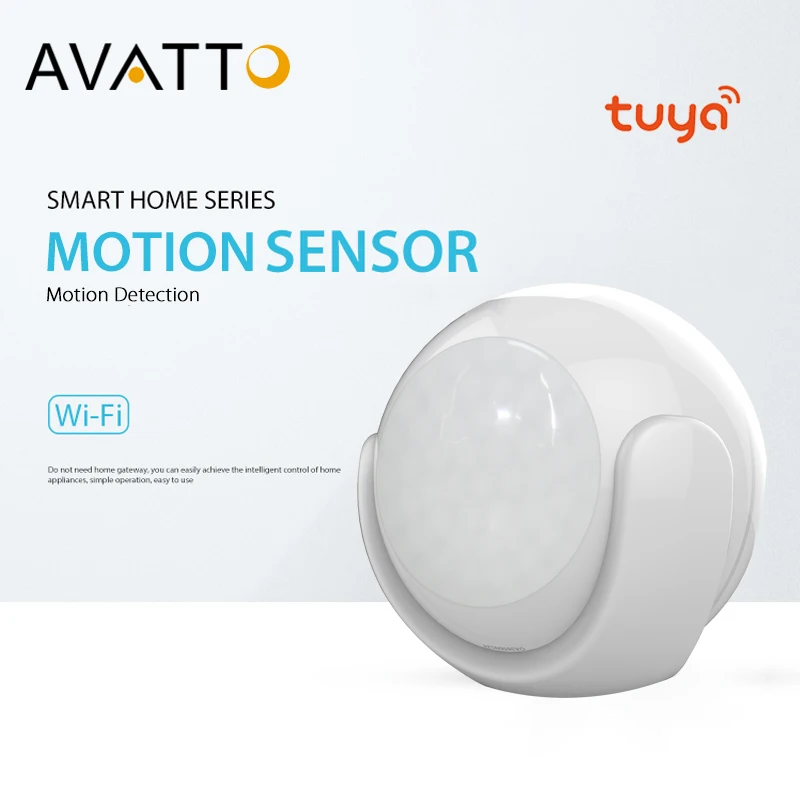 Датчик движения AVATTO Tuya с Wi Fi детектор PIR уведомлениями приложения Smart life