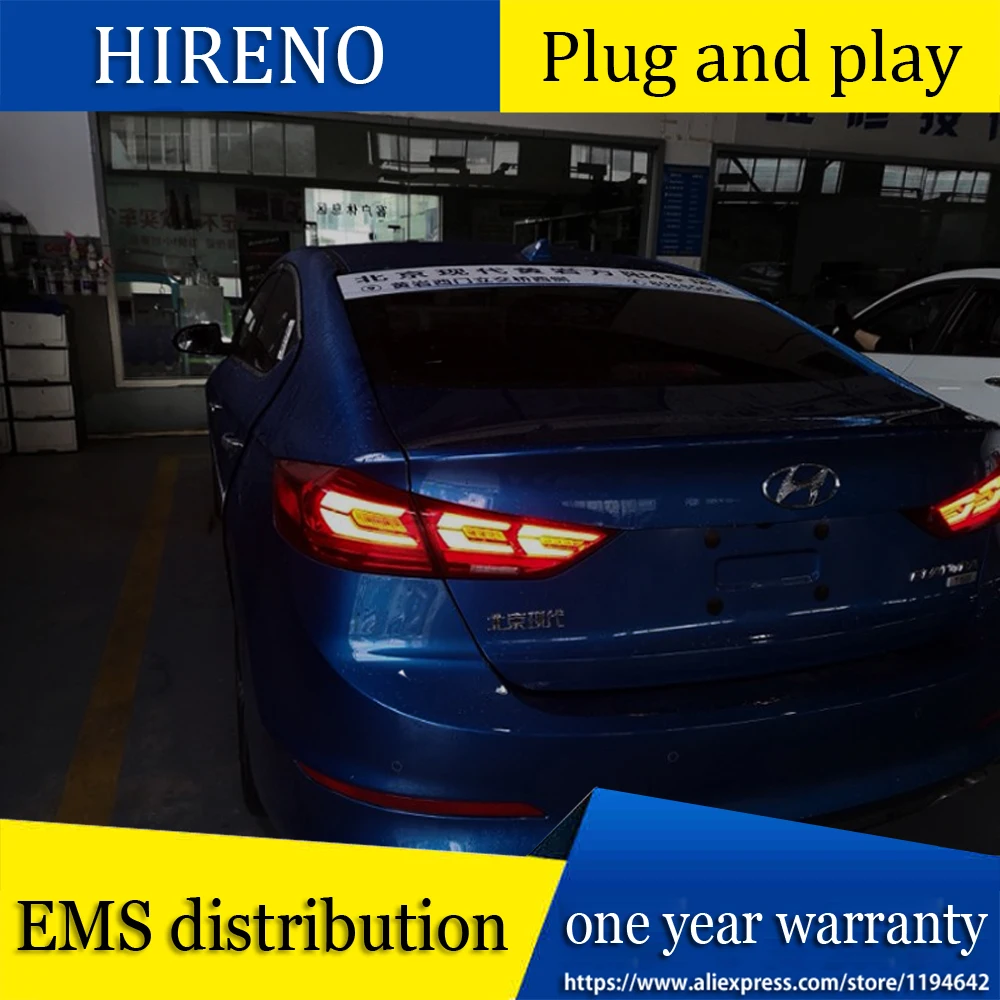 Автомобильный стильный задний фонарь для hyundai Elantra светодиодный задний светильник- Elantra DRL динамический сигнал тормоза заднего хода авто аксессуары