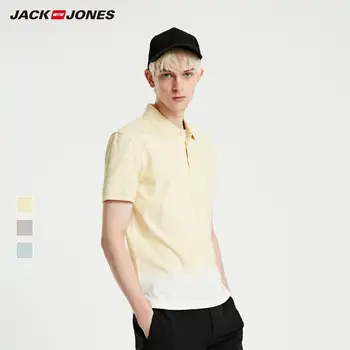 

JackJones Men's 100% Cotton Turn-down Collar Gradient Short-sleeved Polo shirt Menswear| 219106515
