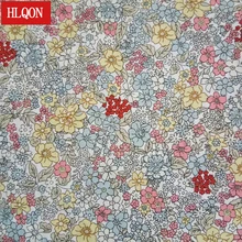 HLQON хлопковая ткань с мелким цветочным принтом, используемая для скатерти, шитья, платья, текстиль, женская одежда, юбка, обувь на 100x150 см