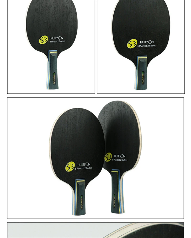 Huieson профессиональная тонкая ручка углеродная ракетка для настольного тенниса 7 слойная технология синтетического дерева ракетка для пинг понга S3