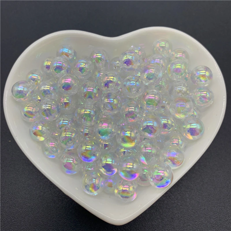 Acrylic Beads 4mm 5mm 6mm 8mm 10mm ABS Round Shape Spaced For Jewelry Making