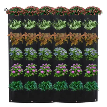 

18/36 Pocket Felt Planting Grow Bags Wall-mounted Flower Bags Indoor Outdoor Garden Growing Pots Wall Hanging Vegetable Planter
