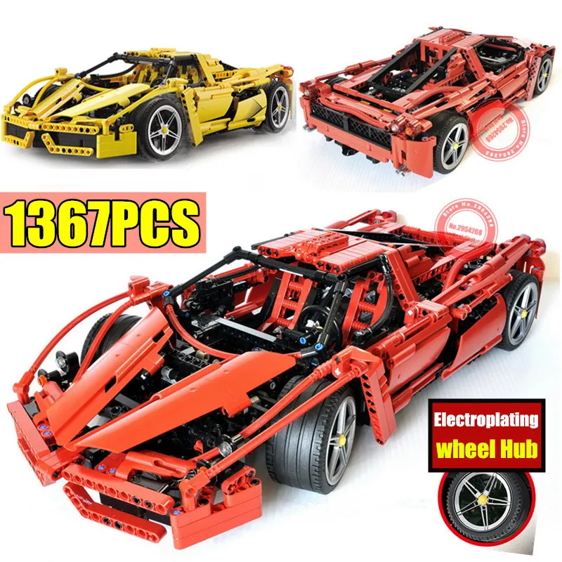 

New Classical Racing Enzo Racing Car Fit Lepinings Technic City Model Building Blocks Bricks Diy Gift Toys Boys Birthday Xmas