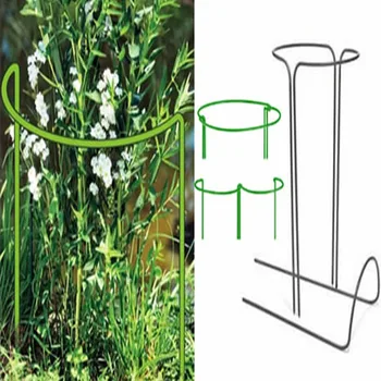 

2pcs Farming Garden Semi Circular Home Frame Professional Metal Flower Plant Support Stakes Tool Easy Install Adjustable Ring