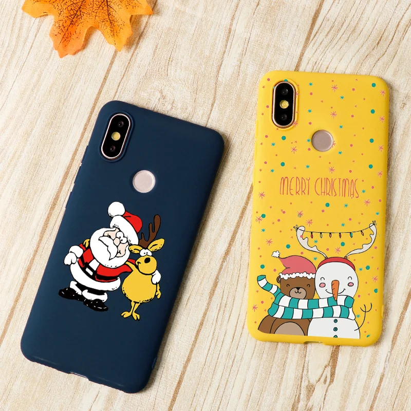 

Fashion Trend Cartoon Christmas Color Matte Case For Xiaomi Redmi Note 7 6 5 3 Pro 7S 4 Global 4X 5A K20 Pro 7A Y2 S2 4A 4X Case