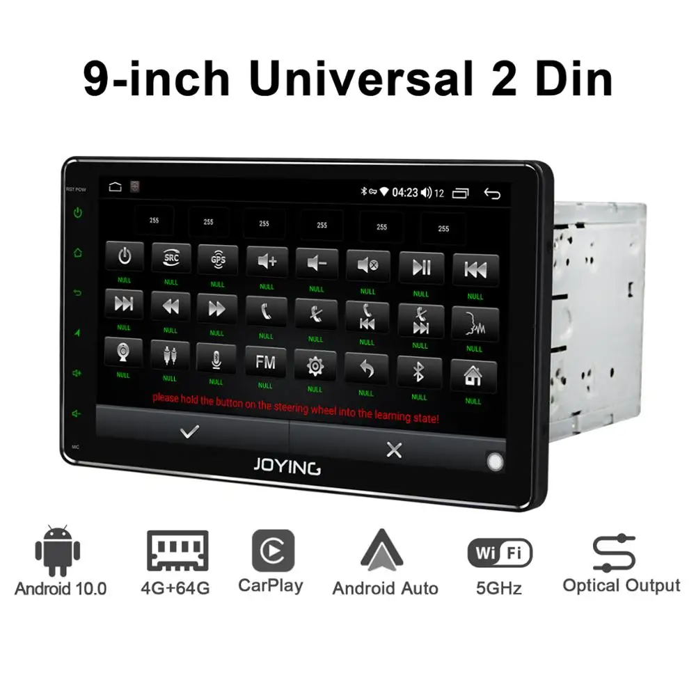 Radio 2 din Autoradio Android 9 Pulgada Android 10 HD 1280*720 4GB 64GB Multimedia Tape Recorder Bluetooth Wireless Carplay 4G