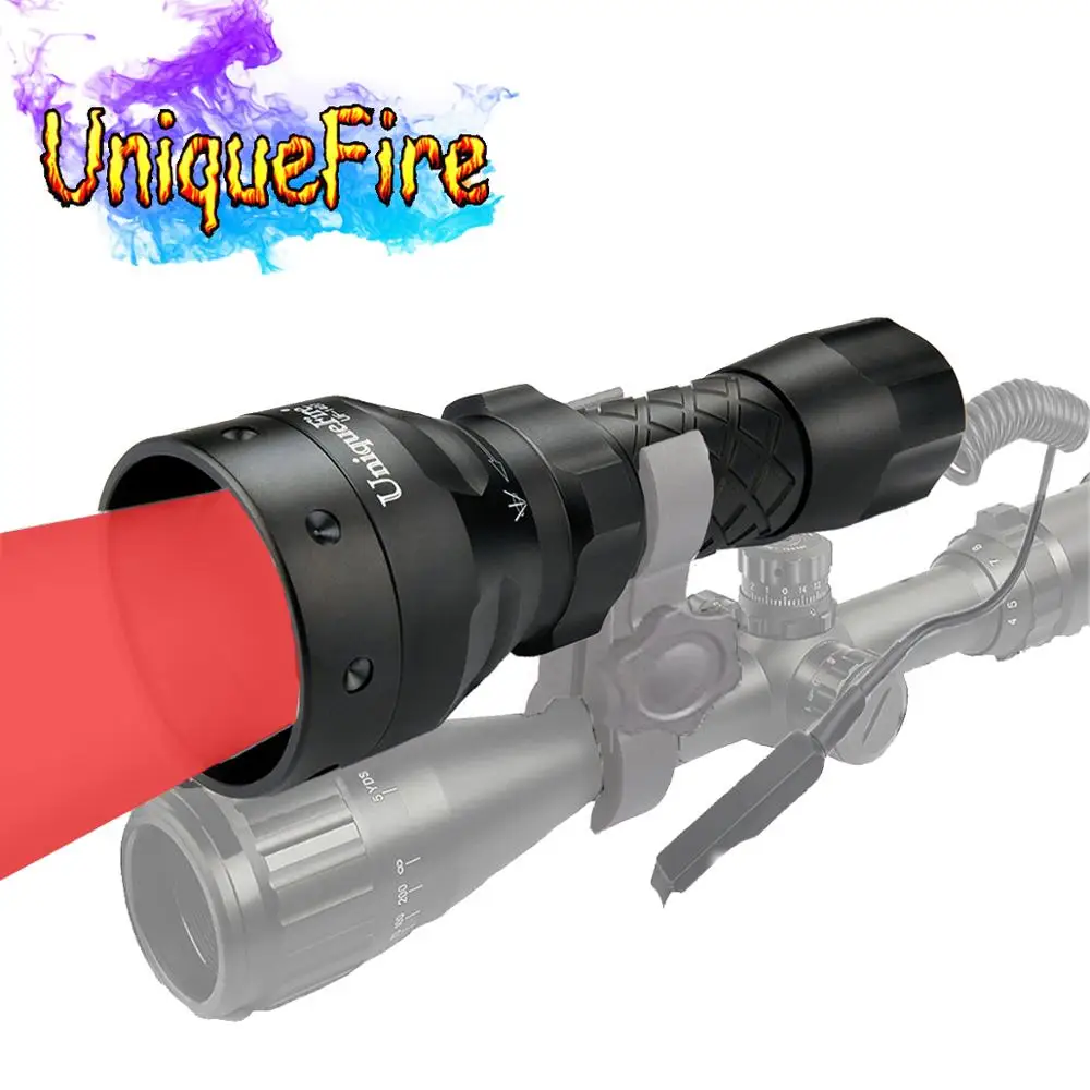 Uniquefire UF-1407 XRE черный масштабируемый светодиодный фонарик зеленый/красный/белый свет 3 режима 38 мм объектив портативный светильник для кемпинга