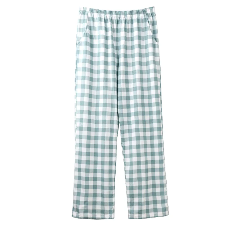 Men 100% cotton Plaid Home Lounge pants simple fashion Sleep Bottoms Pajama Pants comfortable indoor clothing male home trousers Men 100% cotton Plaid Home Lounge pants simple fashion Sleep Bottoms Pajama Pants comfortable indoor clothing male home trousers
