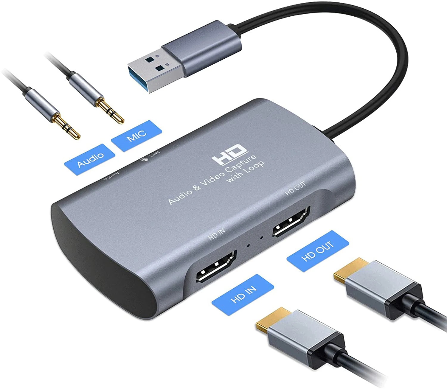 4K видео карта TV Loop 1080P USB 2 0 MIC In Type C HDMI аудио захват устройство Телефон Запись игр