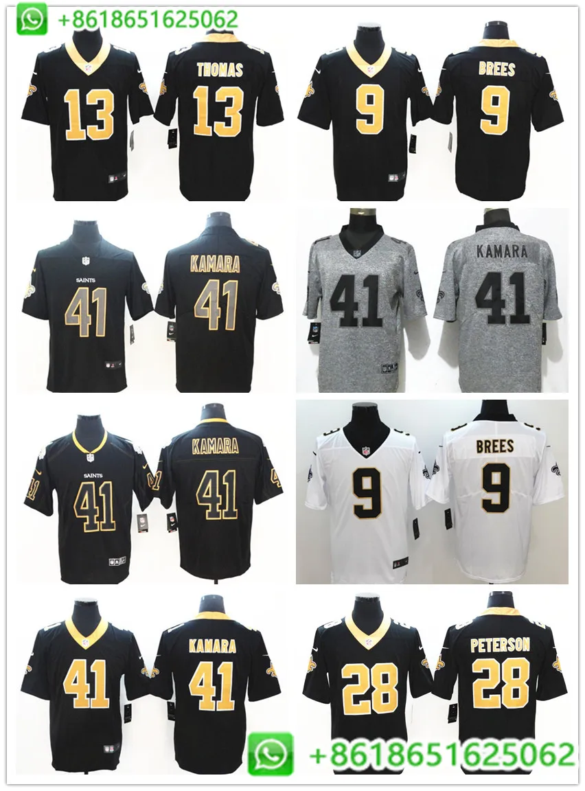 Мужчины Орлеан Элвин Камара Drew Brees Майкл Томас Vapor Untouchable Limited Jersey saints