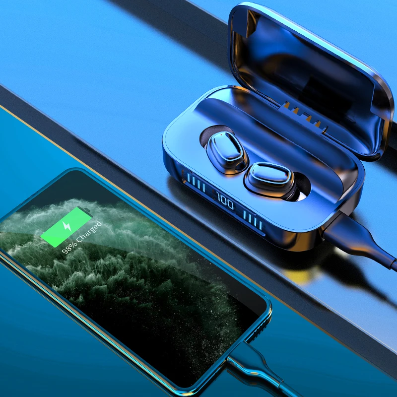 Беспроводные Bluetooth наушники с микрофоном спортивные водонепроницаемые