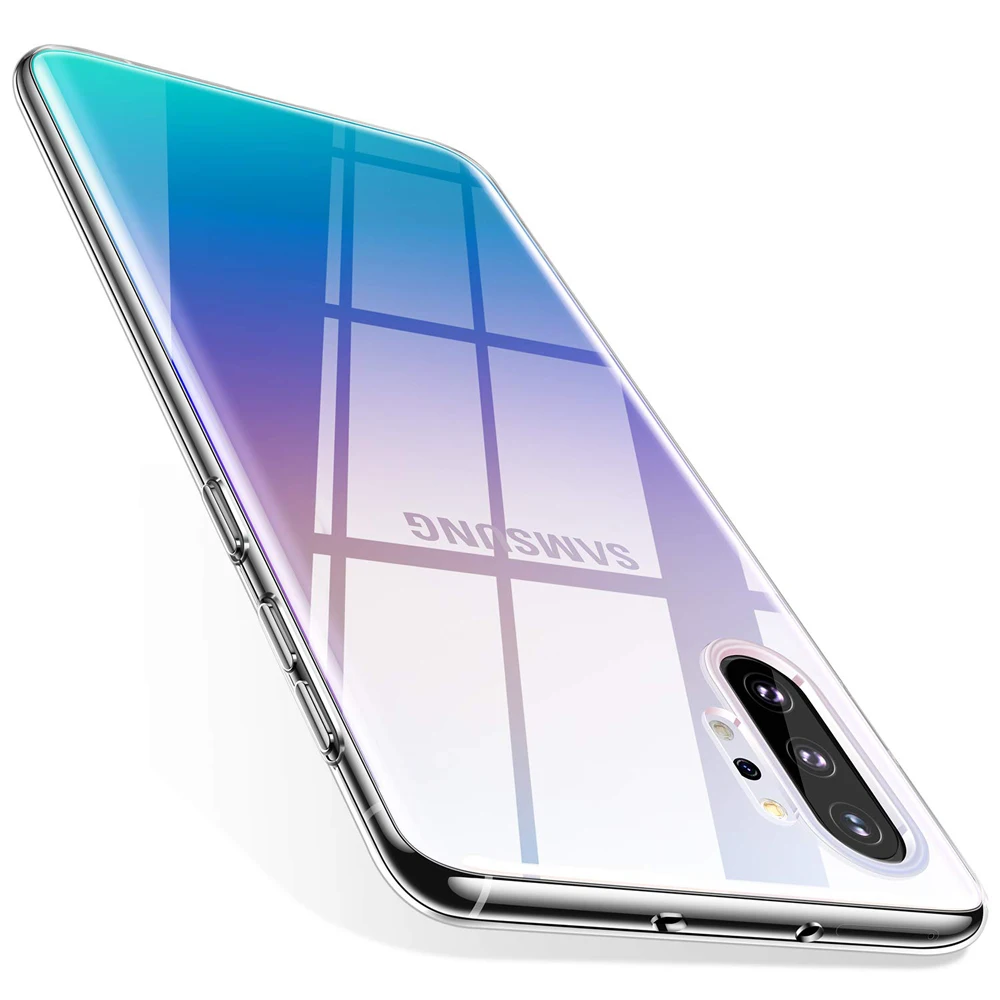 Чехол для Galaxy Note 10 Plus, кристально чистый, ультратонкий, мягкий, TPU, чехол, совместимый с samsung Galaxy Note 10 Plus/Note 10 - Цвет: Прозрачный