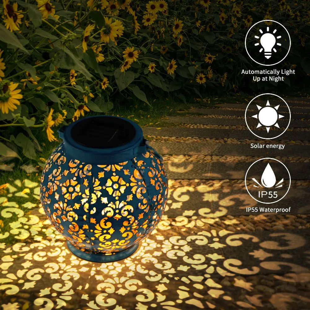 LED Solar Projection Light Hanging Outdoor Garden Metal Waterproof Home Decoration Retro Landscape Lawn | Освещение