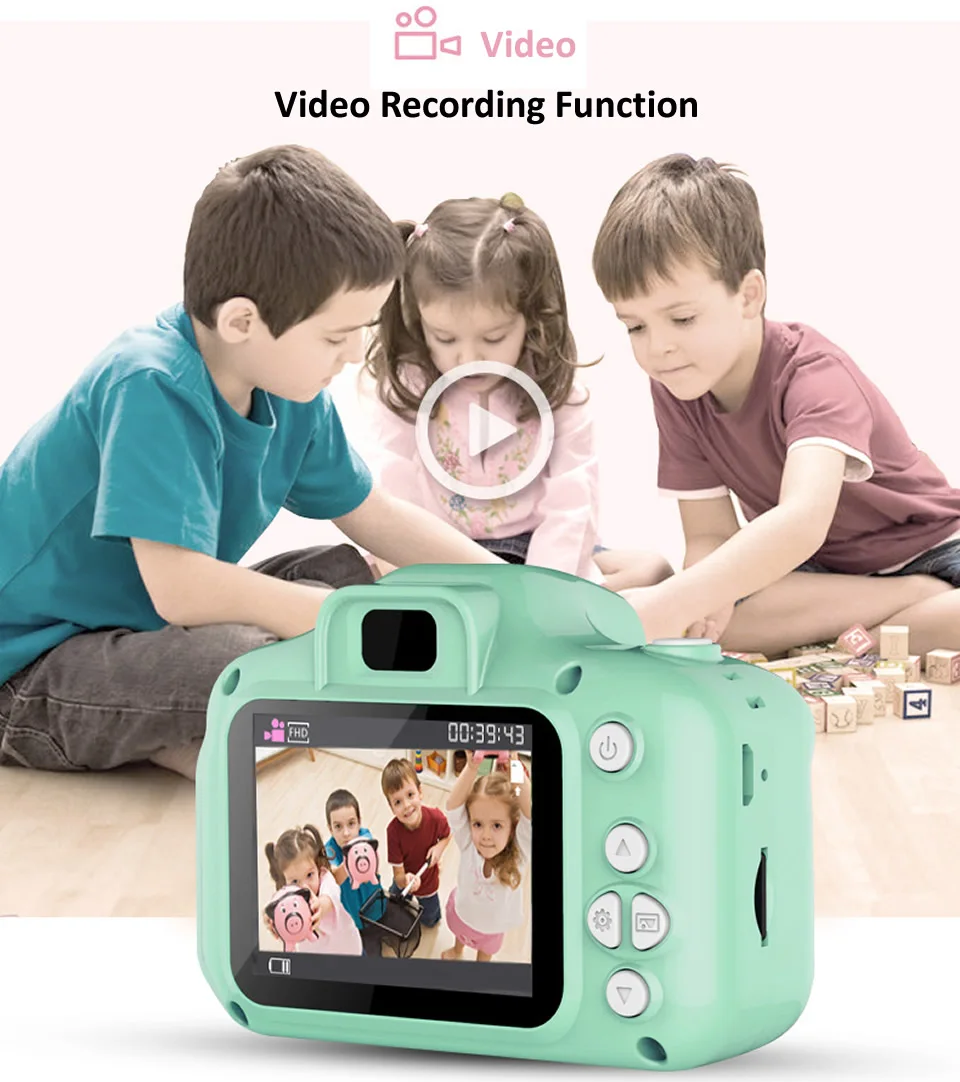 Детский мини-Камера детские развивающие игрушки для детей детские подарки на день рождения, подарок цифровой Камера 1080P HD проектора видео Камера