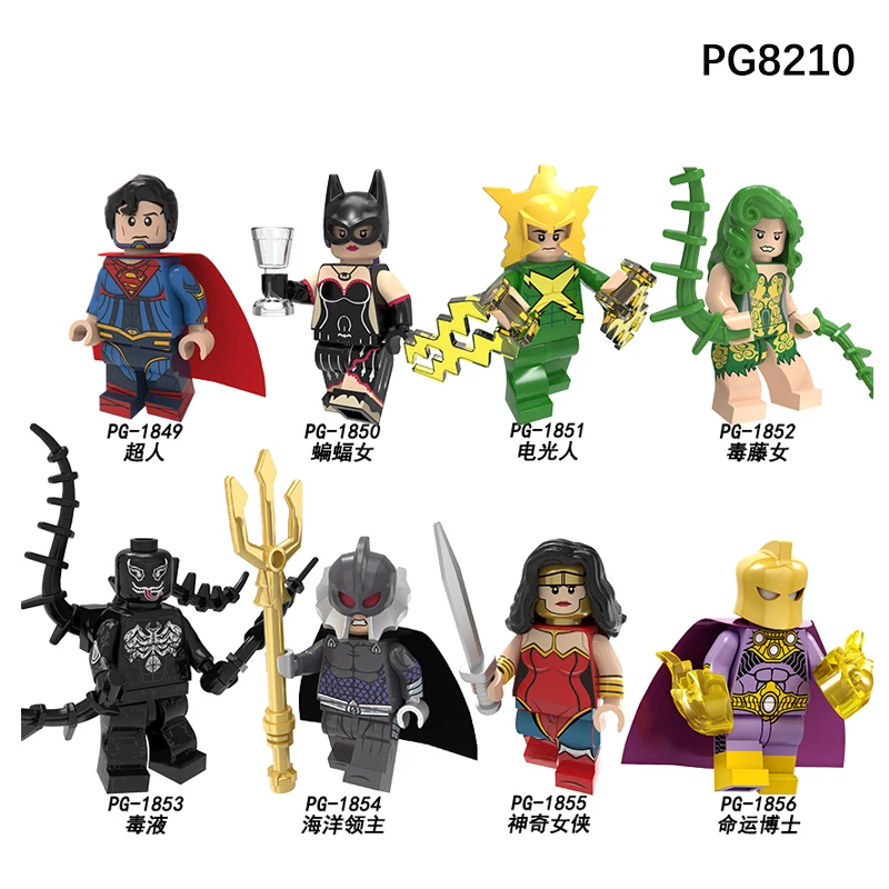 

Building Blocks Anti-Venom Wonder Woman Cable ivy electro Ocean Master Cyclops Aquaman Figures For Children Toys PG8210
