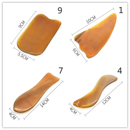 Natural Buffalo Horn Antistress Guasha Massage Tool Acupuncture SPA Therapy Gua Sha Massager Health Care Hot Sale