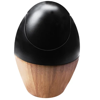 

New Creative Waste Bins Mini Desktop Trash Can Wooden Garbage Dust Case Holder Rubbish Bin Rolling Cover For Office Home