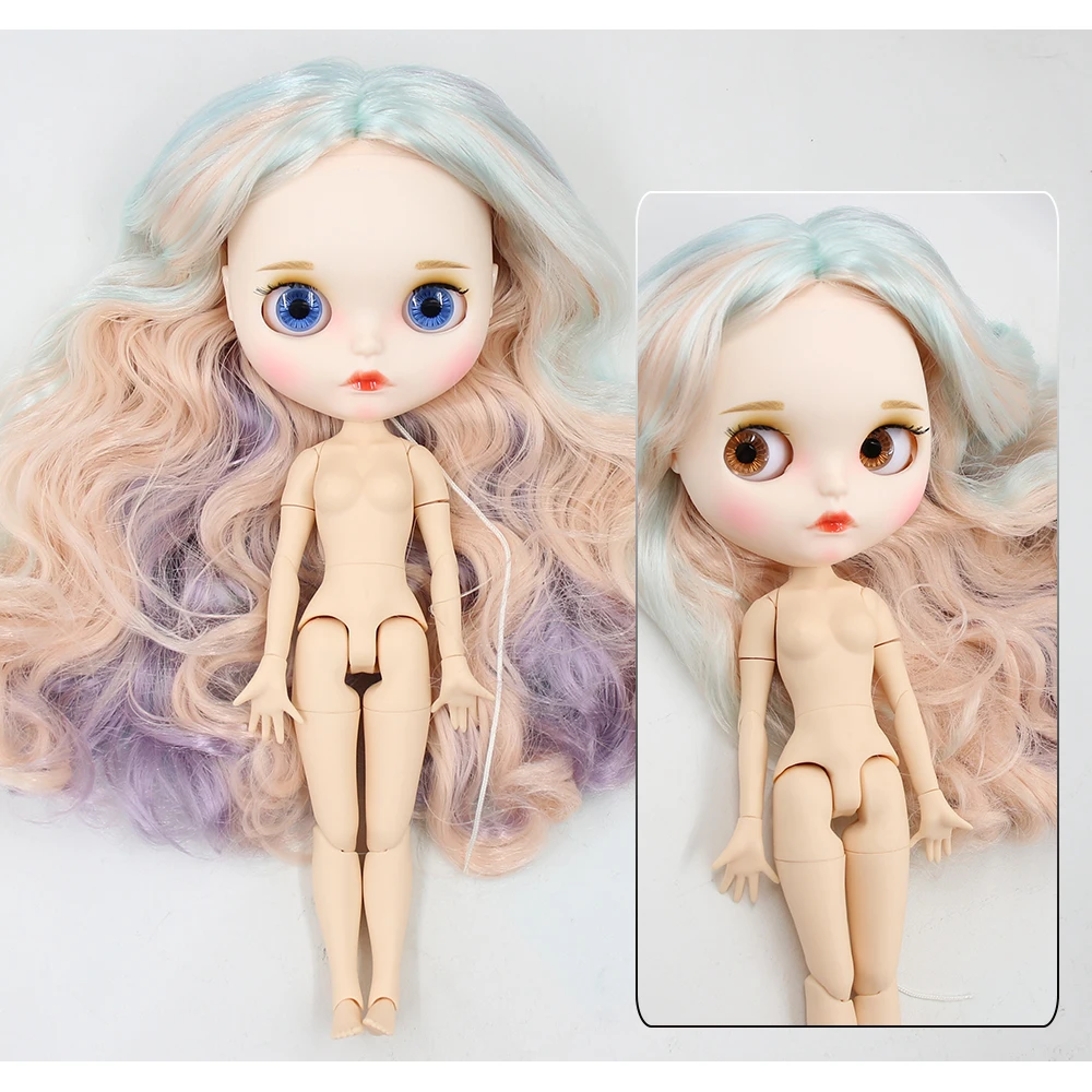 Neo Blythe Doll with Multi-Color Hair, White Skin, Matte Pouty Face & Custom Jointed Body 1