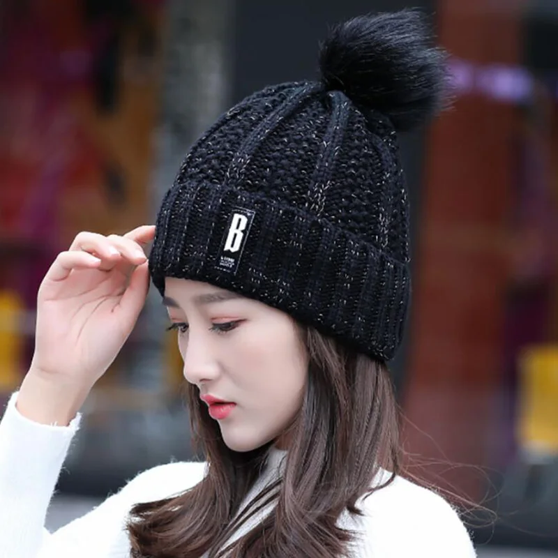 Knitted Hats Men Winter Caps 
