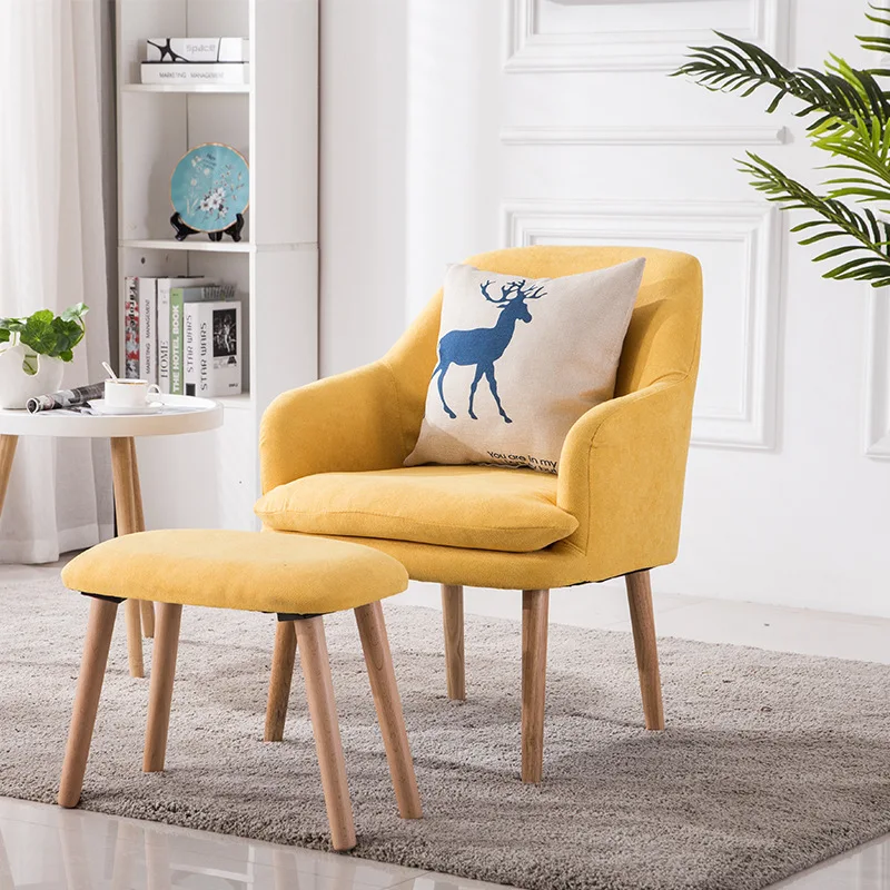 

Northern European-Style Fabric Beanbag Office Living Room Single-seat Sofa Chair Small Apartment Small Coffee Table Leisure Chai