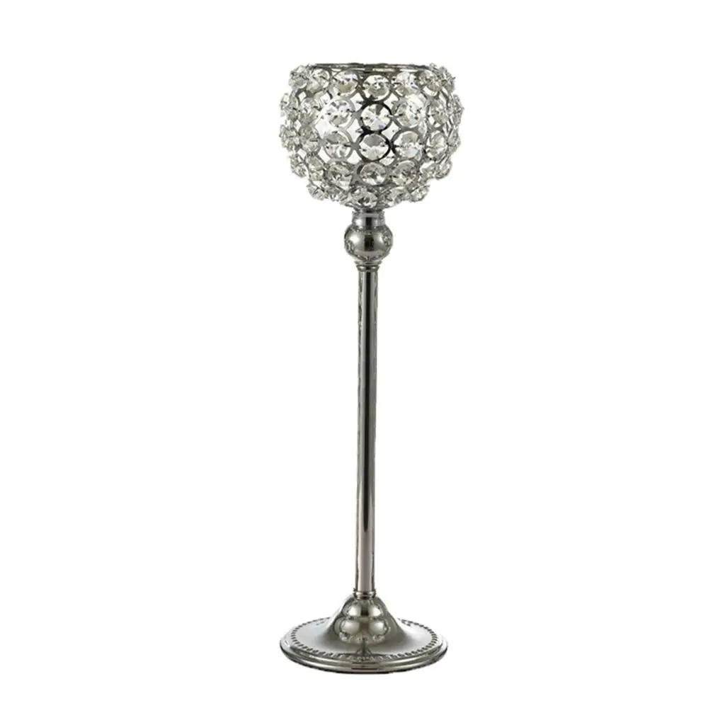 Stunning Crystal Tea Light Candle Holder Votive On Stem Wedding Party Ornaments