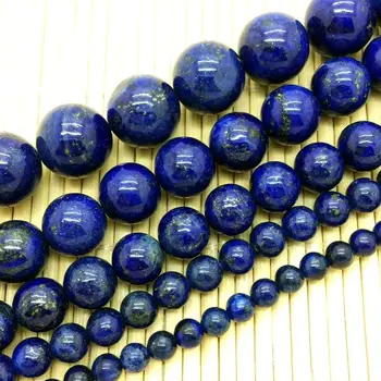 

Hot bead Natural Lapis Stone Beads Round Smooth 6 mm 8 mm 10 mm 12 mm Great For DIY Making Fashion jewelry bracelets