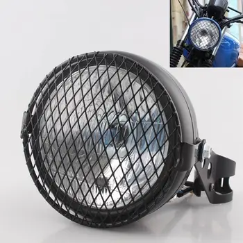 

Motorcycle 12V Metal Retro Halogen Front Headlight Mask+Mount Bracket Fits For CG125 GN125 Cafe Racer Bobber Custom