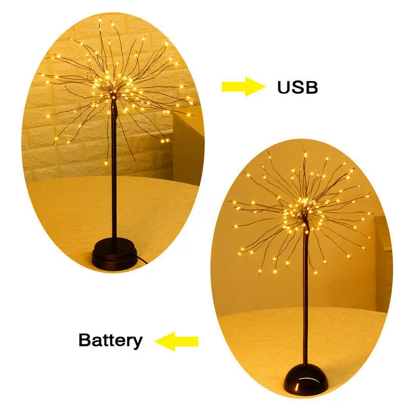 Dreamestone 100LED Одуванчики лампа USB/батарея фейерверк Starburst светильник домашний декор Сказочный мерцающий светильник s свадебное Рождественское украшение