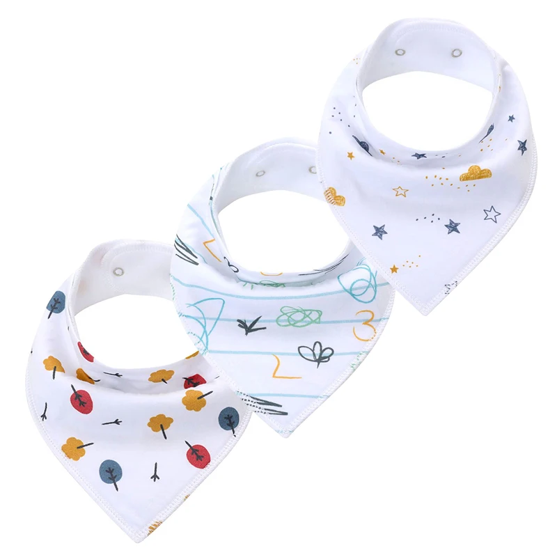 baby accessories box 3pcs/lot Baby Bibs Bandana Set Newborn Baby Boys Girls Bibs Baby Towel Bandanas Soft 100%Cotton Scarf Infant Kids Scarf Gift Children's Finger Toothbrush