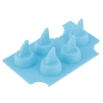 

High Quality Cool Silicone Ice Cube Freeze Mold Shark 3D Shape Ice Tray Ice Cream Tools for Summer Party Bar Kitchen