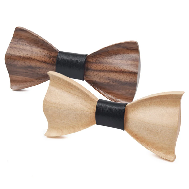 Handmade Wooden Bow Tie Fashion Men's Gifts Vintage Party Wood Tuxed Necktie Hot 